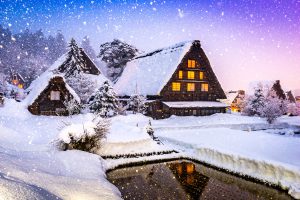 Little thatched roofs in fairyland