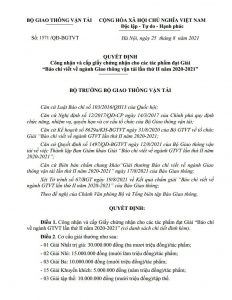 Heritage đạt giải “Báo chí viết về ngành GTVT lần thứ II năm 2020 – 2021”