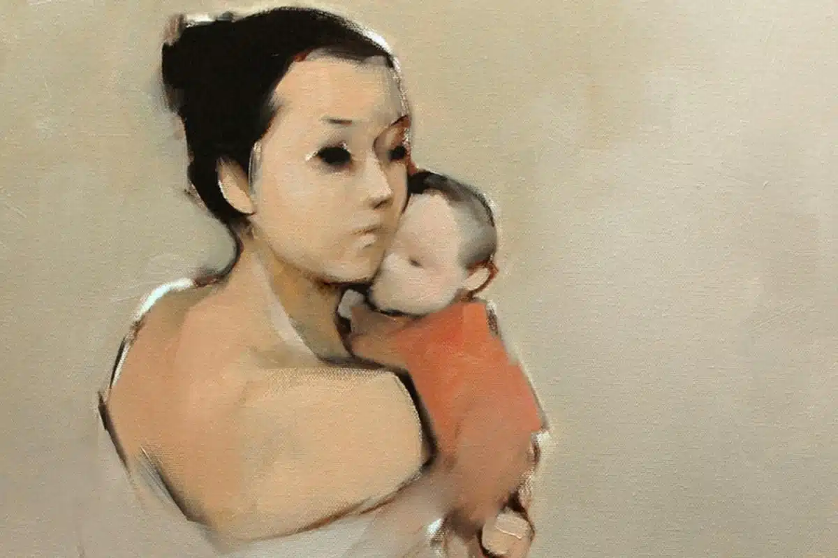 Phụ nữ và trẻ em là niềm cảm hứng bất tận trong tranh của Nguyễn Thanh Bình