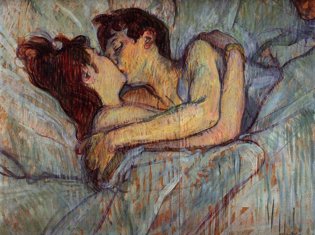 Henri De Toulouse Lautrec Nụ Hôn Trên Giường 1892 1024x763