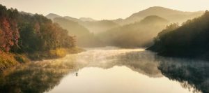 Ban Viet Lake when the seasons change