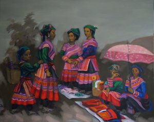 Chợ quê – Nét đẹp hội họa