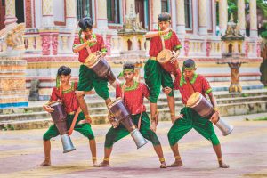 Drum dancing in Tay Ninh province