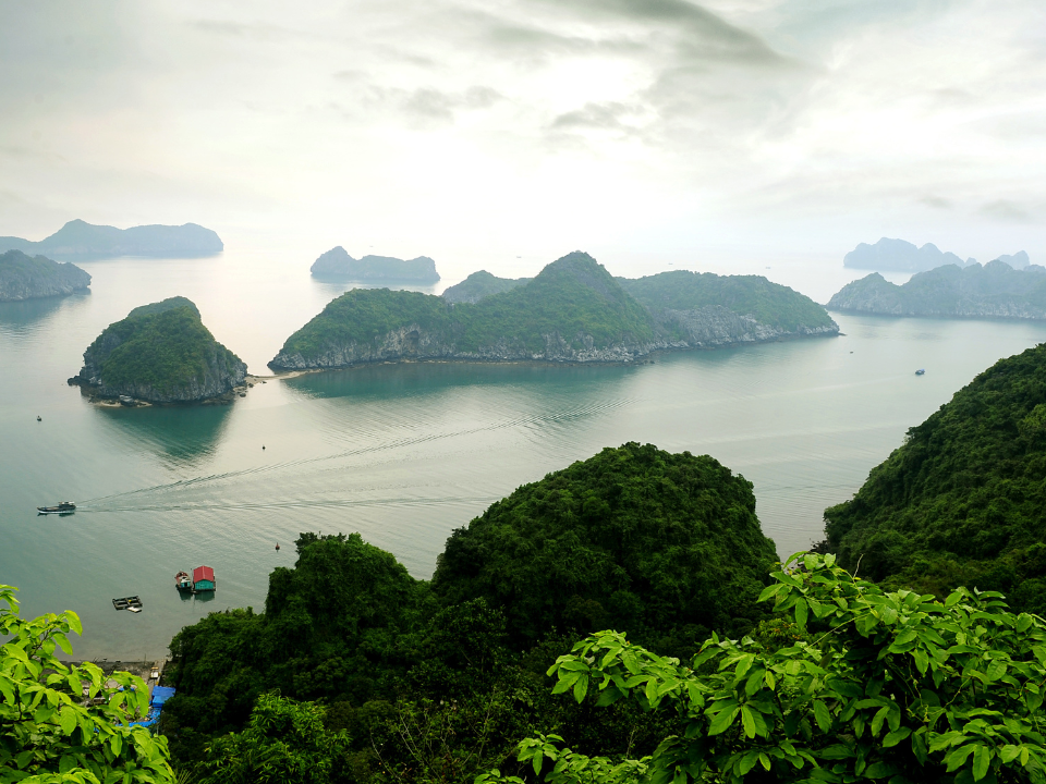 Toàn cảnh đảo Cát Bà nhìn từ trên cao