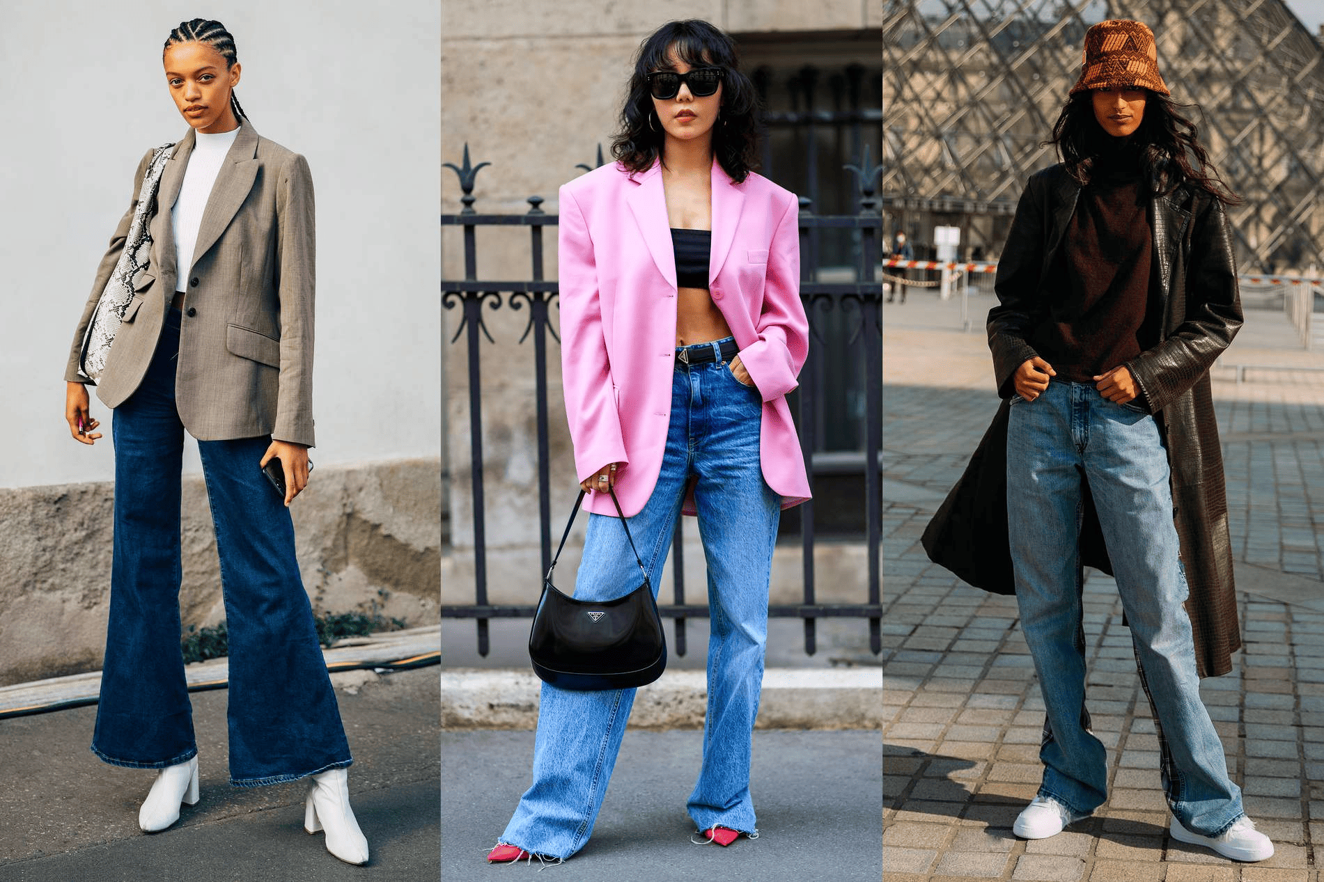 Thời trang quần ống loe kết hợp cùng áo blazer phù hợp cho môi trường công sở