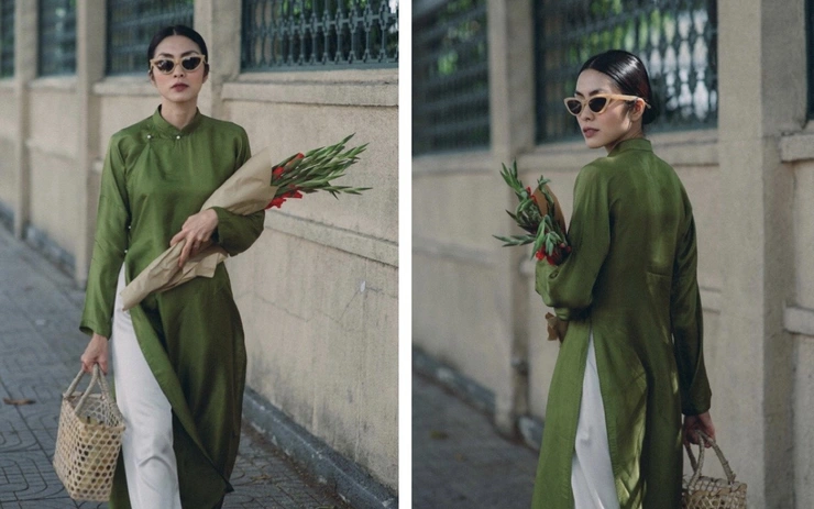 Màu xanh thường mang đến cảm giác bình an cho người mặc